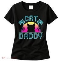 Cat Daddy Dad fathers day retro cat papa Women's T-Shirt thumb 0