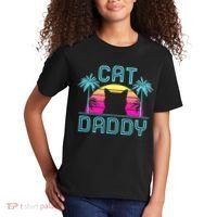 Cat Daddy Dad fathers day retro cat papa Kids T-Shirt thumb 2