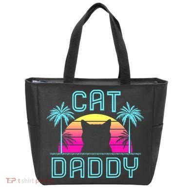 Cat Daddy Dad fathers day retro cat papa Tote Bag