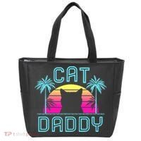 Cat Daddy Dad fathers day retro cat papa Tote Bag thumb 0