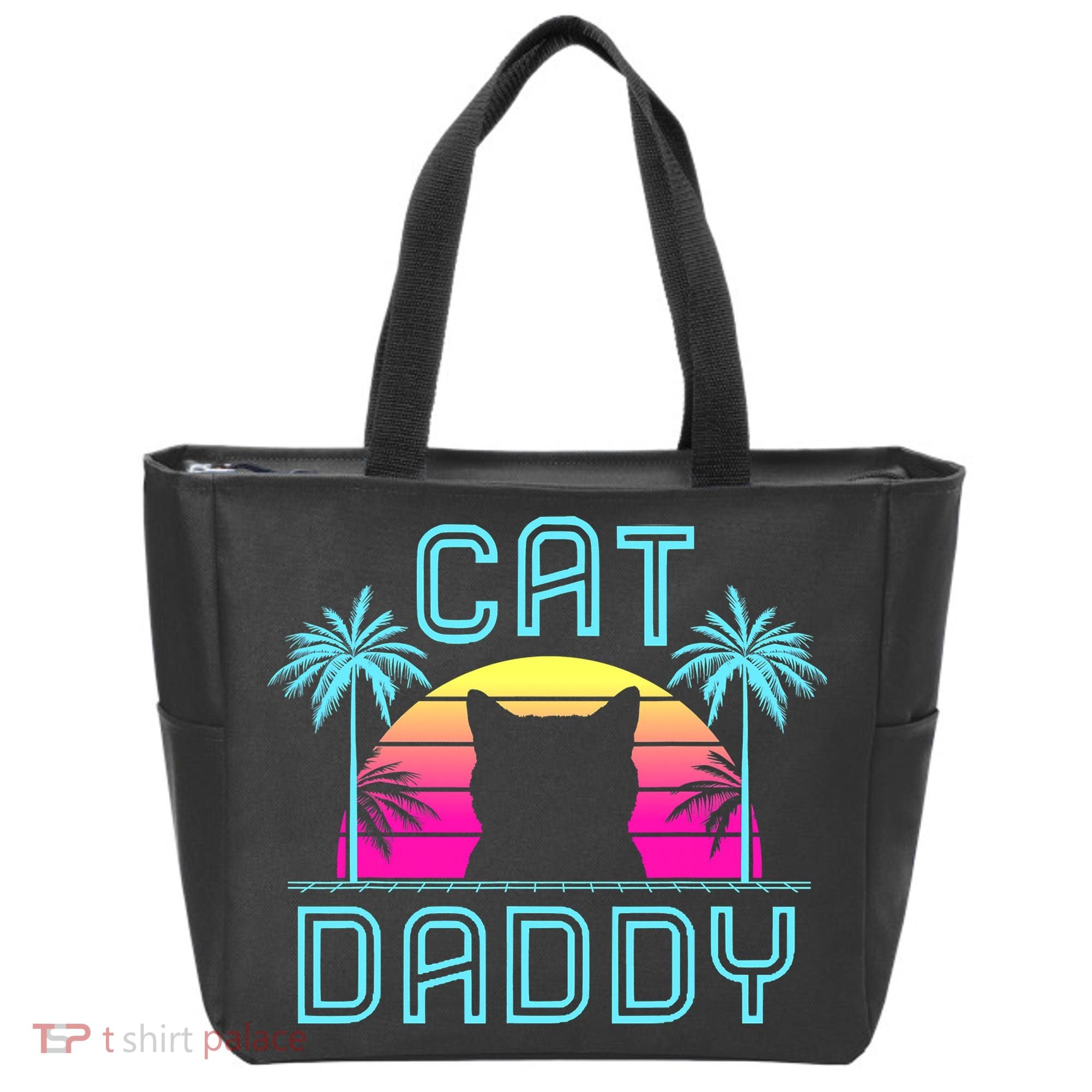 Cat Daddy Dad fathers day retro cat papa Tote Bag