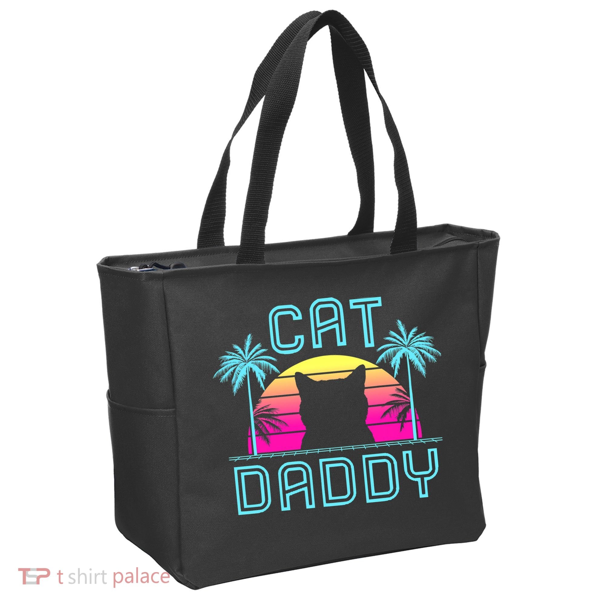Cat Daddy Dad fathers day retro cat papa Tote Bag