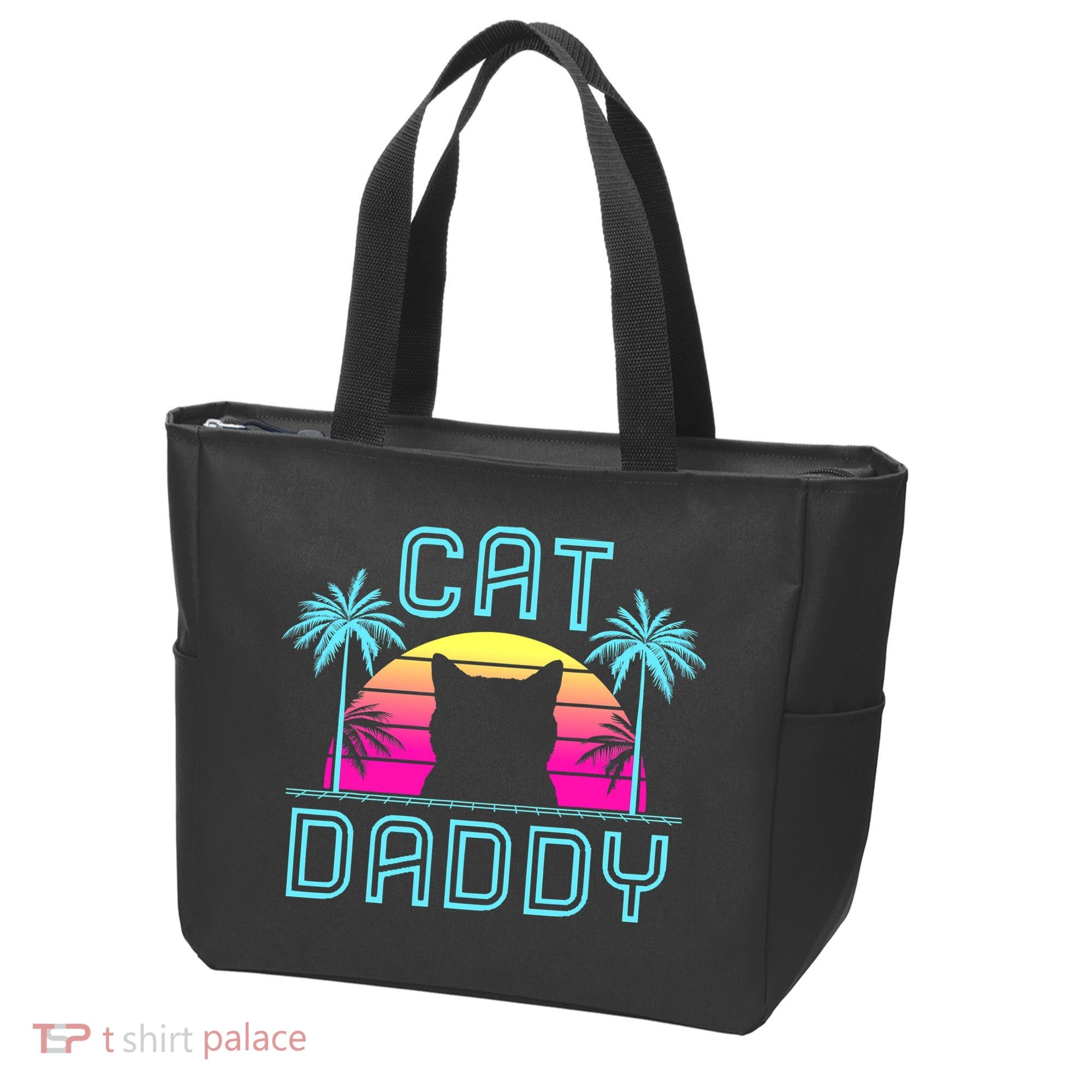 Cat Daddy Dad fathers day retro cat papa Tote Bag
