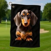 Cute Dachshund Dog Lover Animal Pet Trainer Best Gift Golf Towel thumb 1