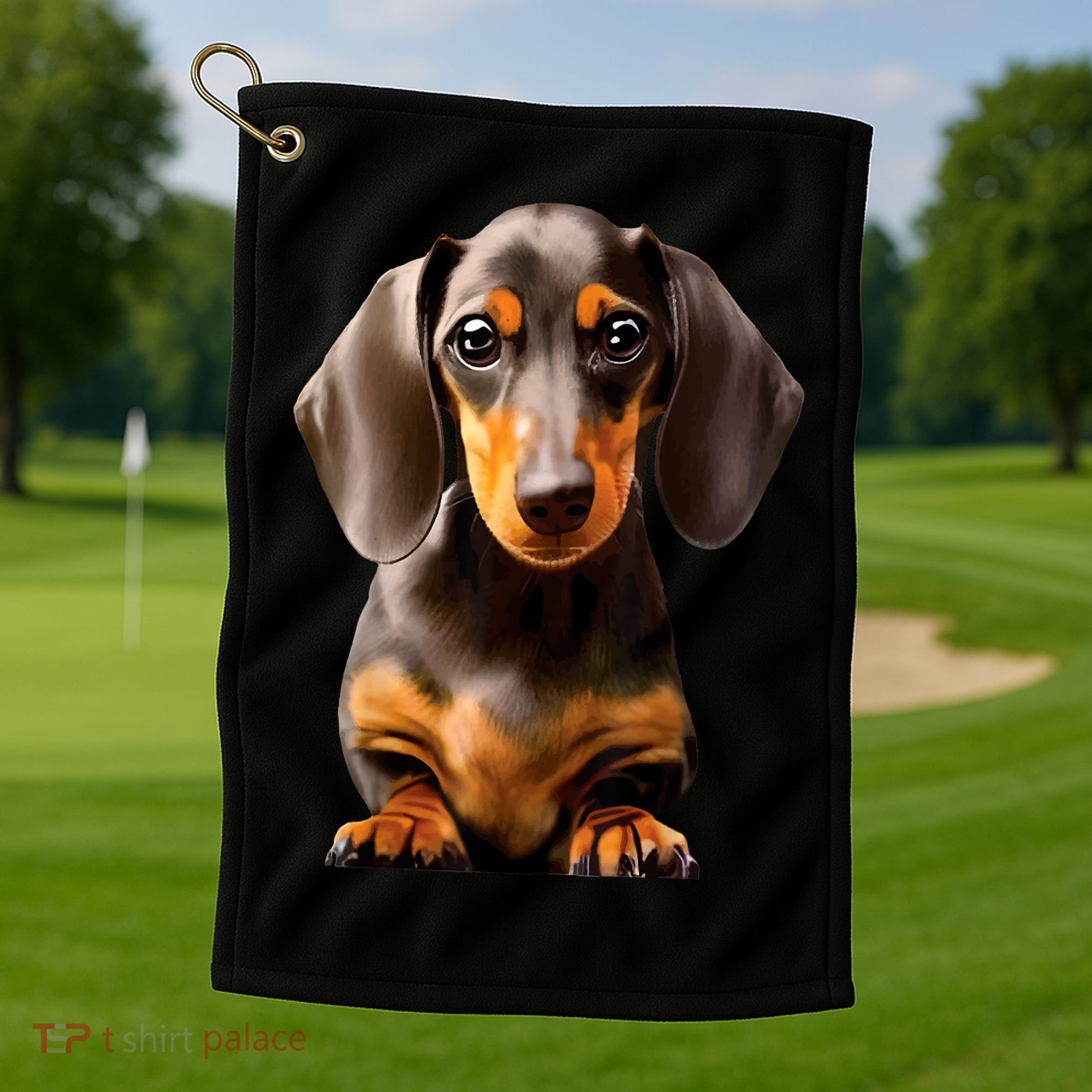 Cute Dachshund Dog Lover Animal Pet Trainer Best Gift Golf Towel