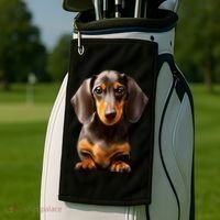Cute Dachshund Dog Lover Animal Pet Trainer Best Gift Golf Towel thumb 2