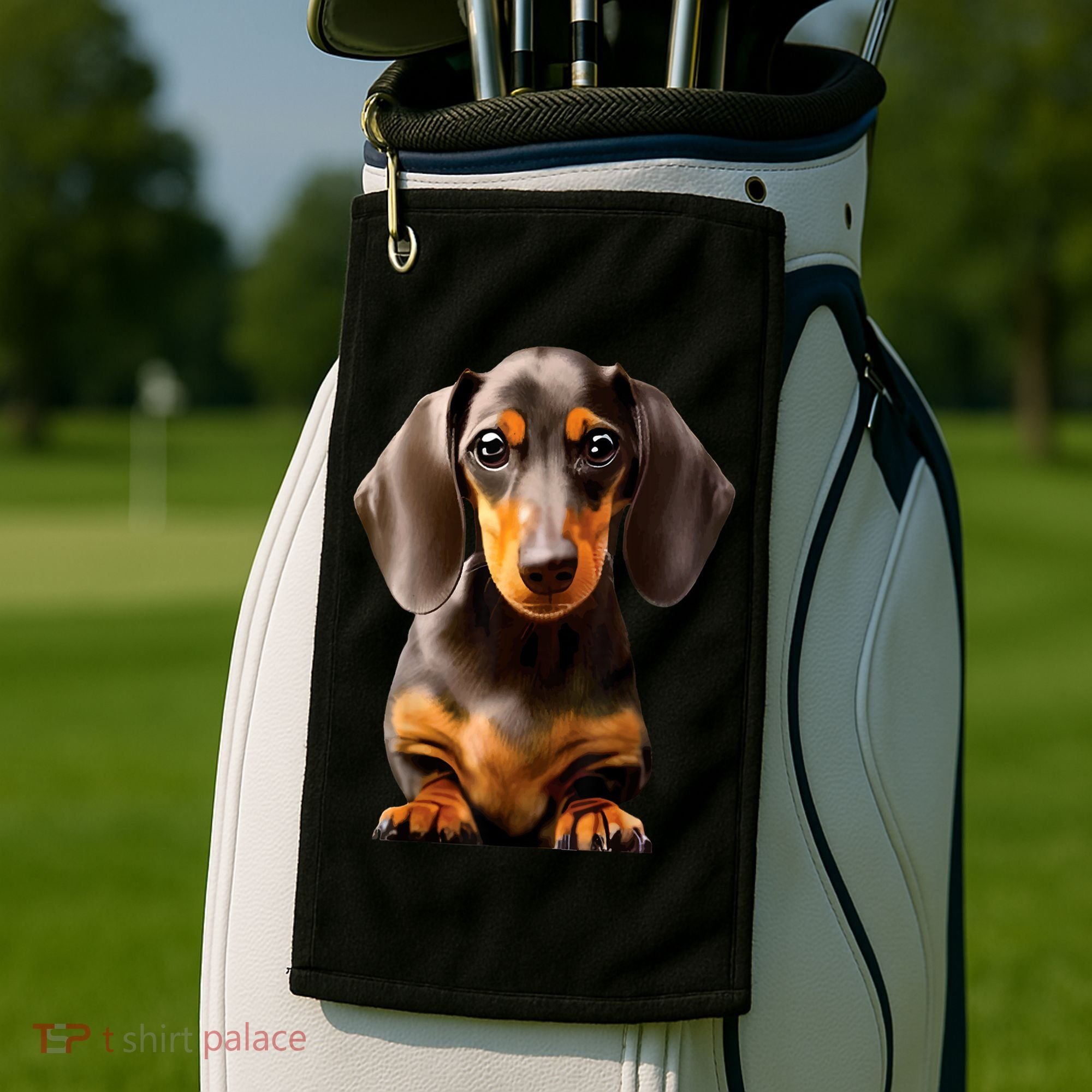 Cute Dachshund Dog Lover Animal Pet Trainer Best Gift Golf Towel