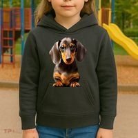 Cute Dachshund Dog Lover Animal Pet Trainer Best Gift Kids Hoodie thumb 3