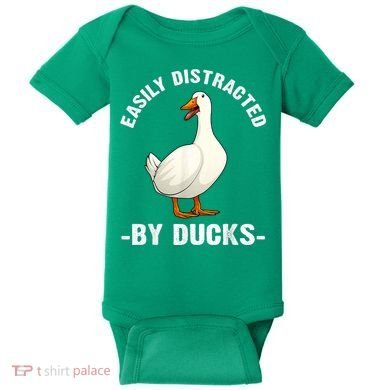 Cute Duck Design Aquatic Bird Duck Lovers Baby Bodysuit