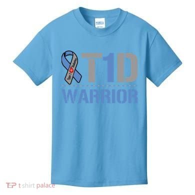 Cure Diabetic Design Funny Type 1 Diabetes Awareness Gift Kids T-Shirt