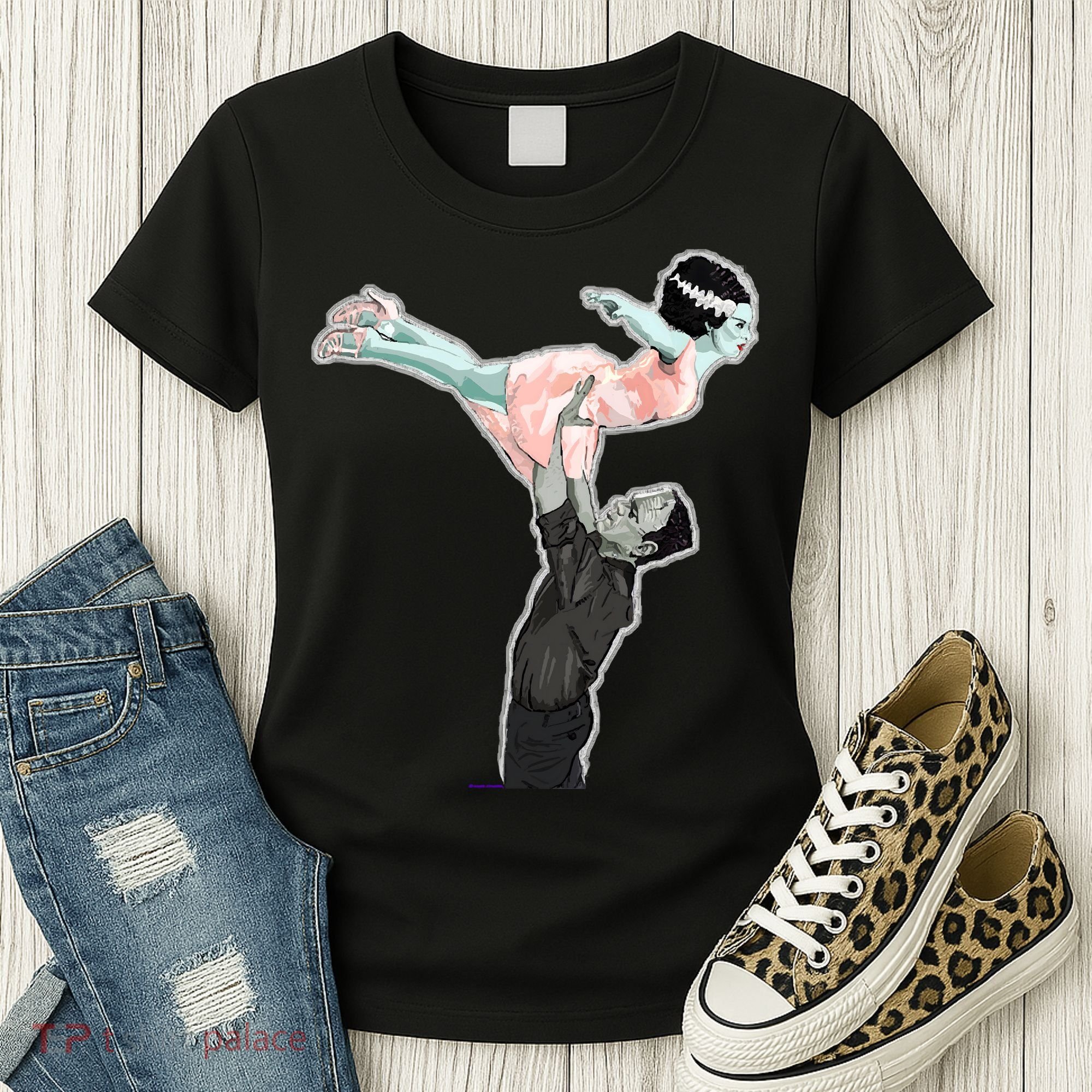 Creepy Dirty Dancing Frankenstein Women's T-Shirt