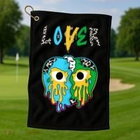 Chunky Dunky Dunks Loser Lover Heart Crying Chunky Dunky Golf Towel thumb 1