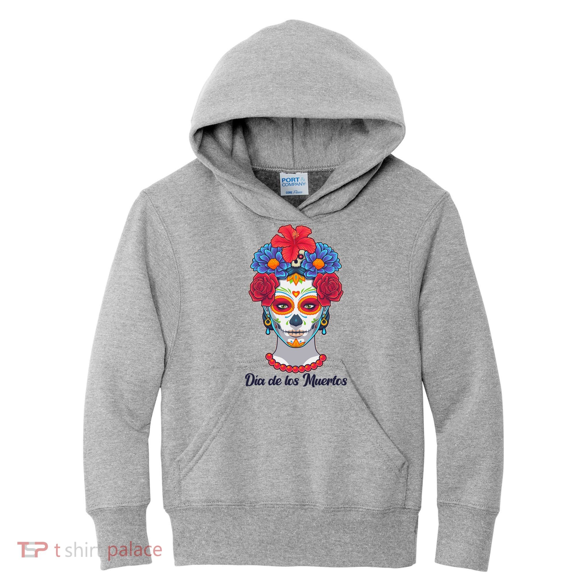 Celebrating Dia De Los Muertos Day Of The Day Kids Hoodie