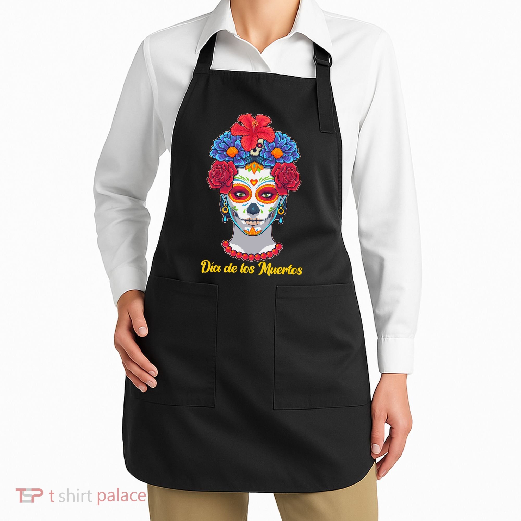 Celebrating Dia De Los Muertos Day Of The Day Apron
