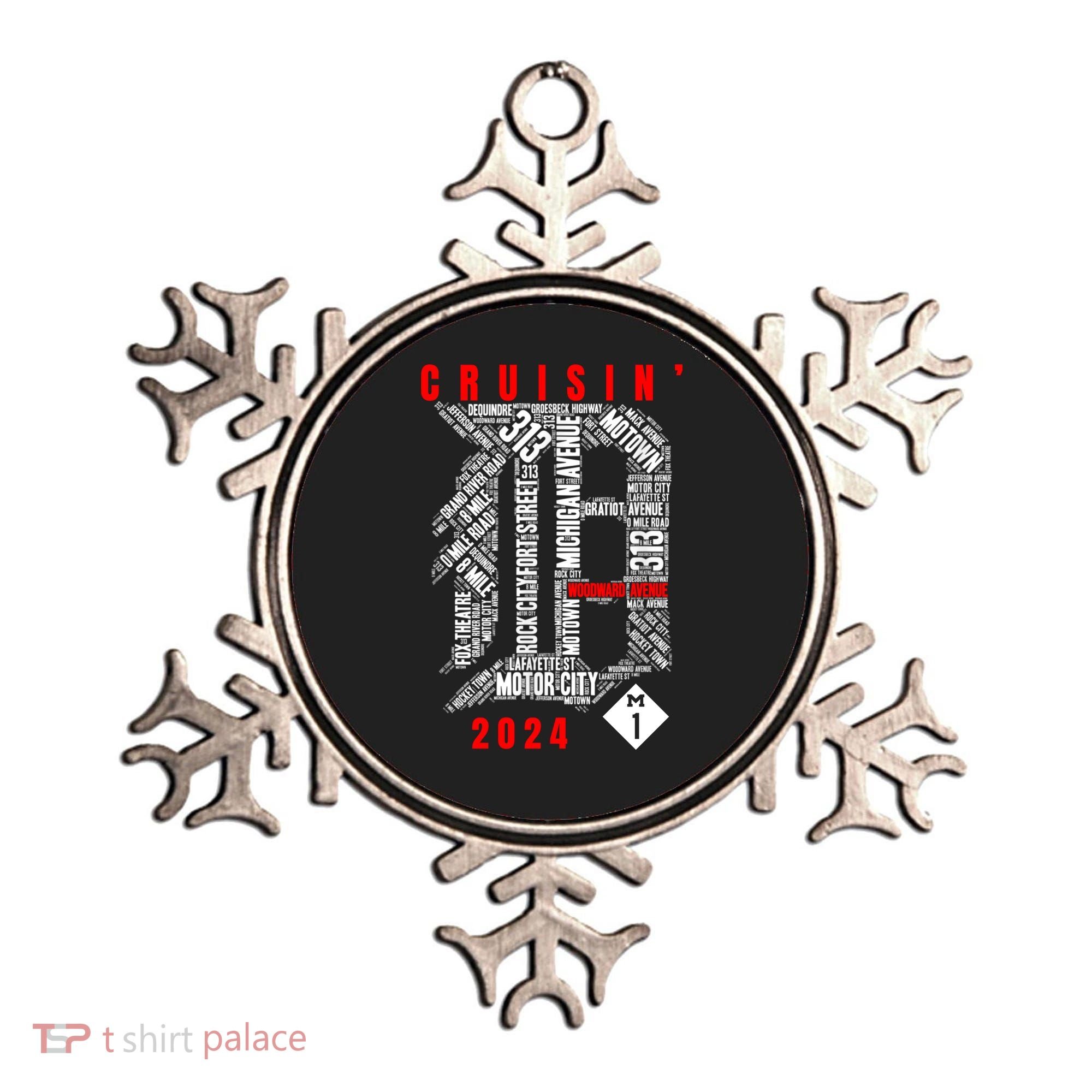 Cruisin Detroit D Woodward Avenue Ave 2024 M1 Ornament