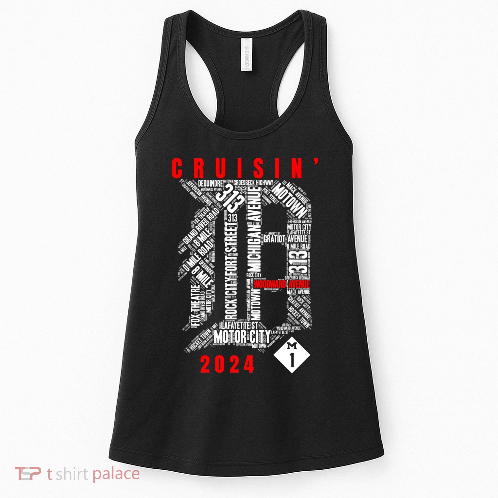 Cruisin Detroit D Woodward Avenue Ave 2024 M1 Women's Tank Top