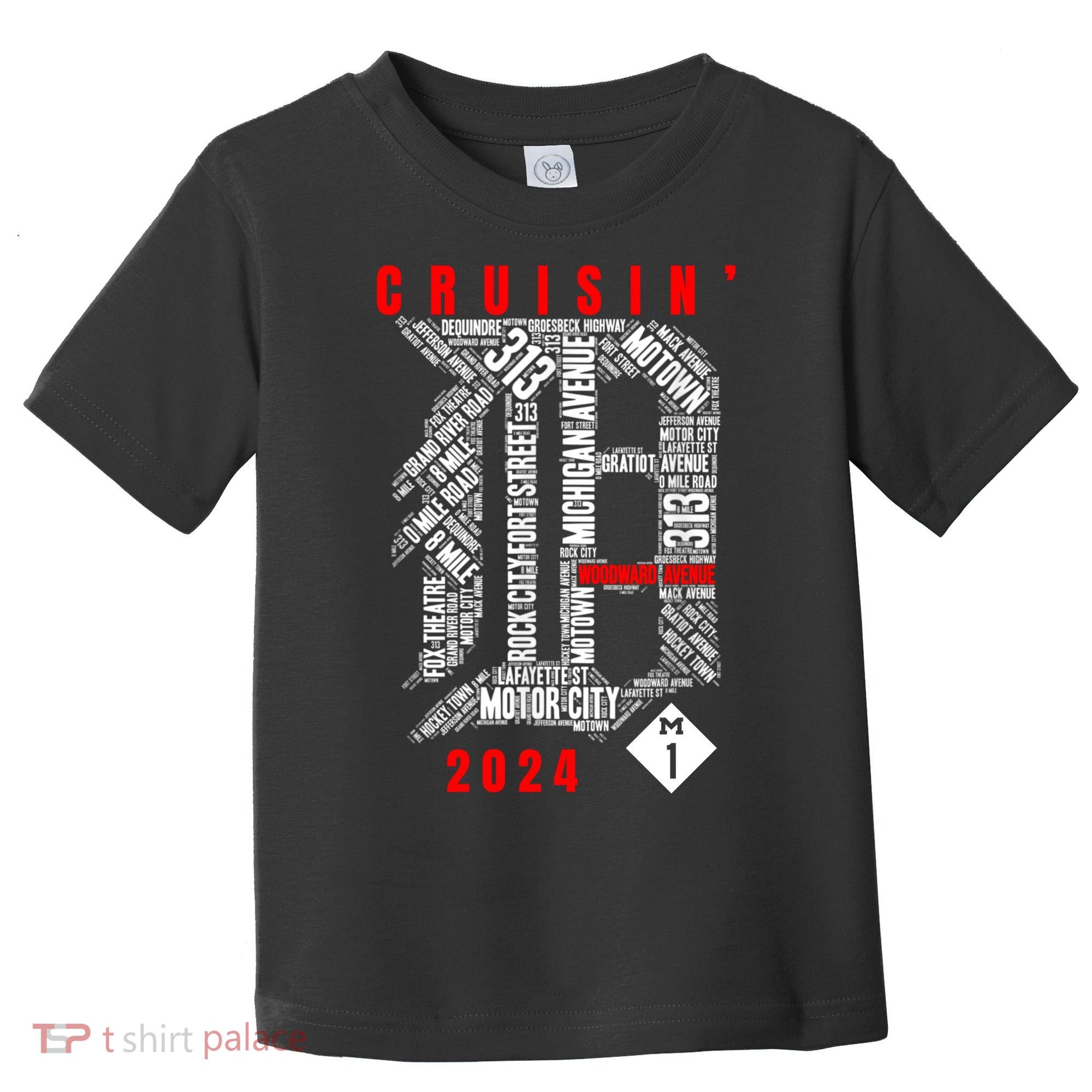 Cruisin Detroit D Woodward Avenue Ave 2024 M1 Toddler T-Shirt