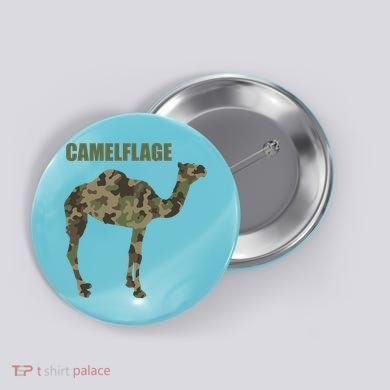 Camel Dromedary Dessert Animal Cool Gift Camel Camelflage Gift Button