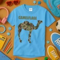 Camel Dromedary Dessert Animal Cool Gift Camel Camelflage Gift Kids T-Shirt thumb 3