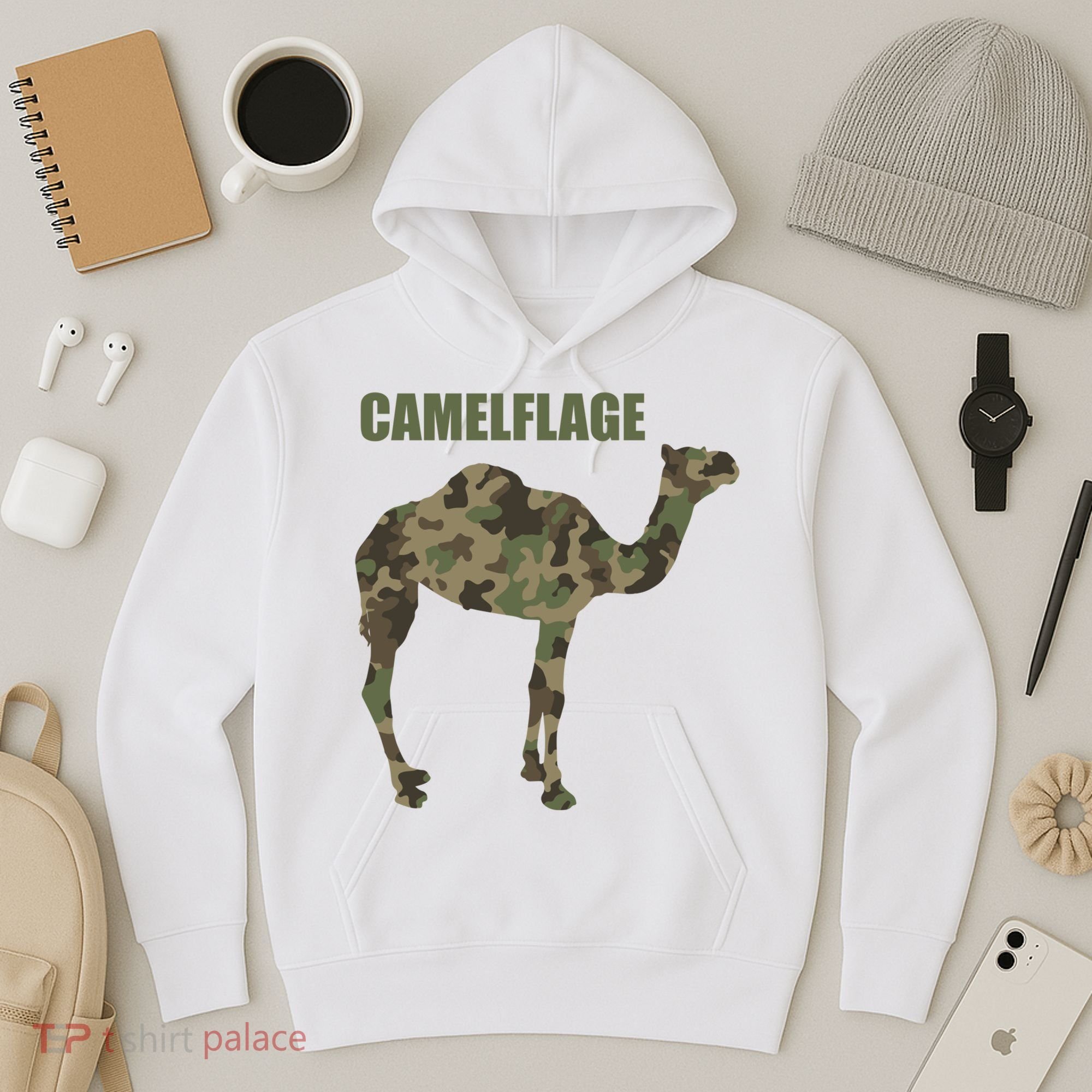 Camel Dromedary Dessert Animal Cool Gift Camel Camelflage Gift Hoodie