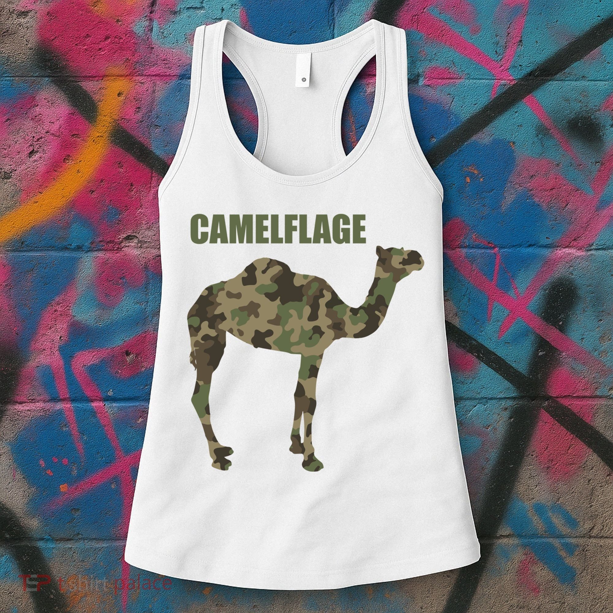 Camel Dromedary Dessert Animal Cool Gift Camel Camelflage Gift Women's Tank Top