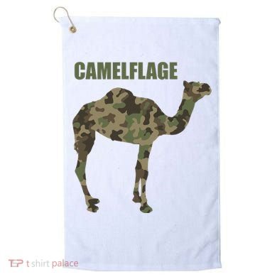 Camel Dromedary Dessert Animal Cool Gift Camel Camelflage Gift Golf Towel