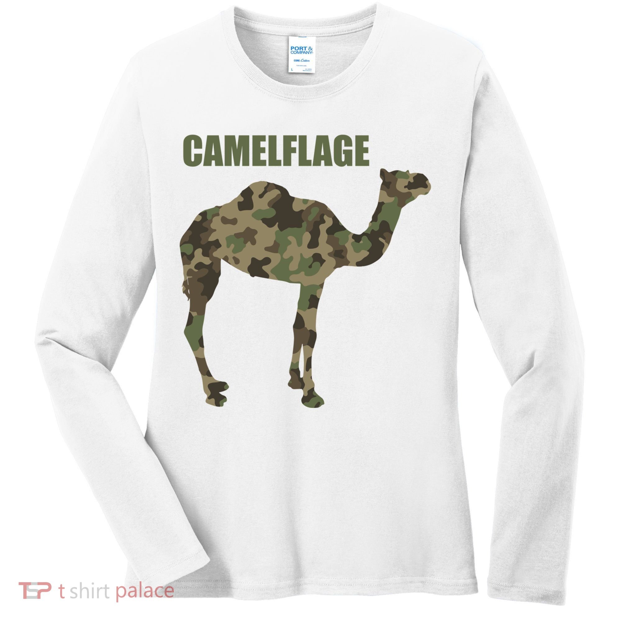 Camel Dromedary Dessert Animal Cool Gift Camel Camelflage Gift Women's Long Sleeve Shirt