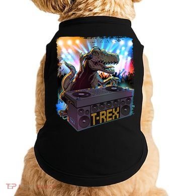 Cool DJ Dance Party TRex Dinosaur Doggie Tank