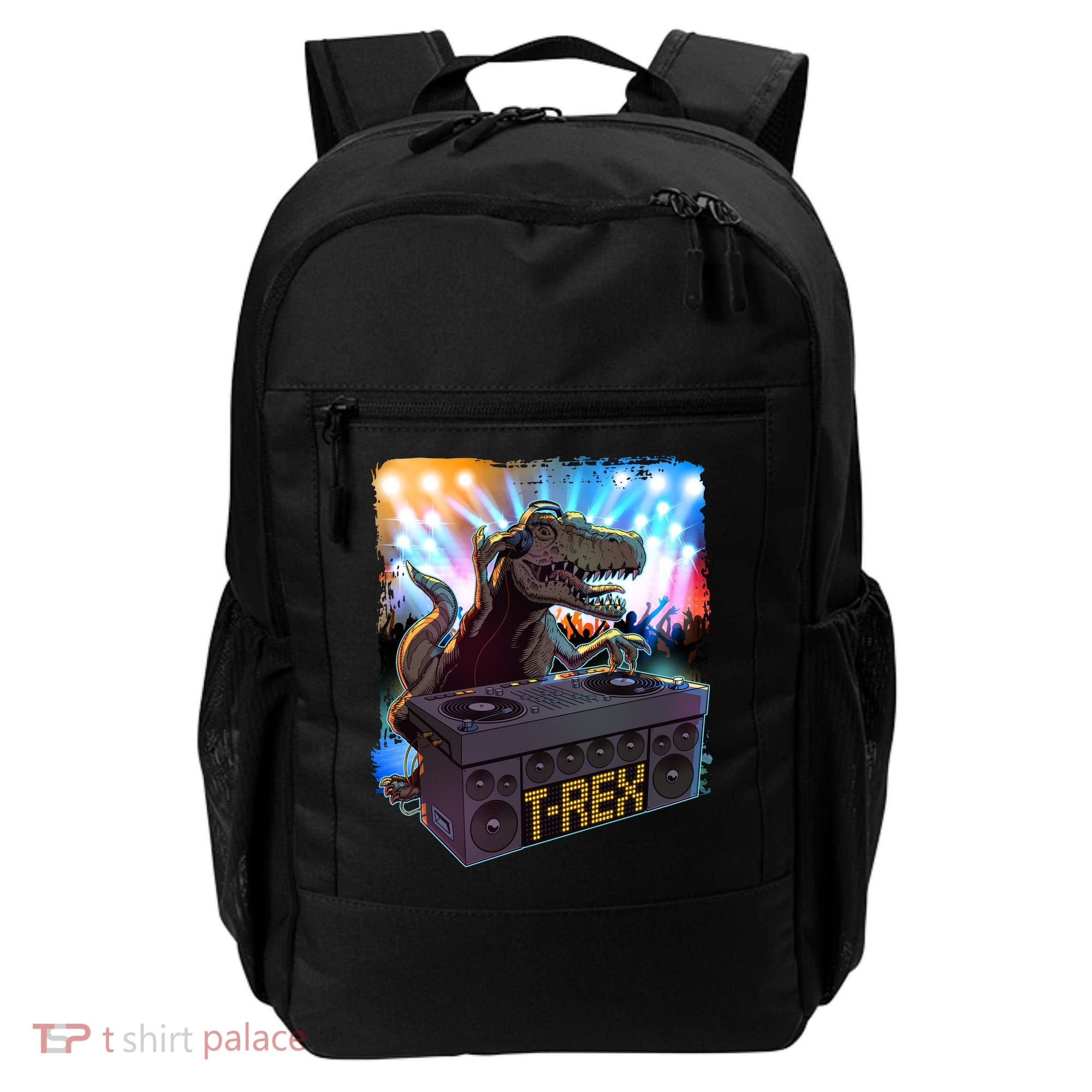 Cool DJ Dance Party TRex Dinosaur Backpack