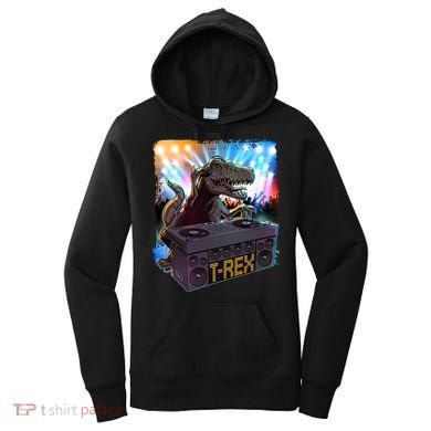 Cool DJ Dance Party TRex Dinosaur Women's Hoodie