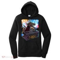 Cool DJ Dance Party TRex Dinosaur Women's Hoodie thumb 0