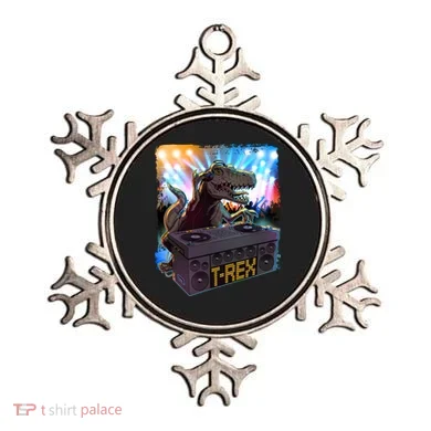 Cool DJ Dance Party TRex Dinosaur Ornament
