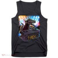 Cool DJ Dance Party TRex Dinosaur Tank Top thumb 0