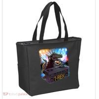 Cool DJ Dance Party TRex Dinosaur Tote Bag thumb 2