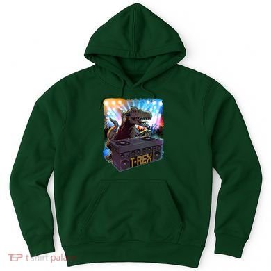 Cool DJ Dance Party TRex Dinosaur Hoodie