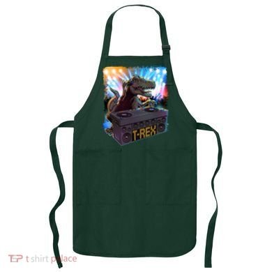 Cool DJ Dance Party TRex Dinosaur Apron