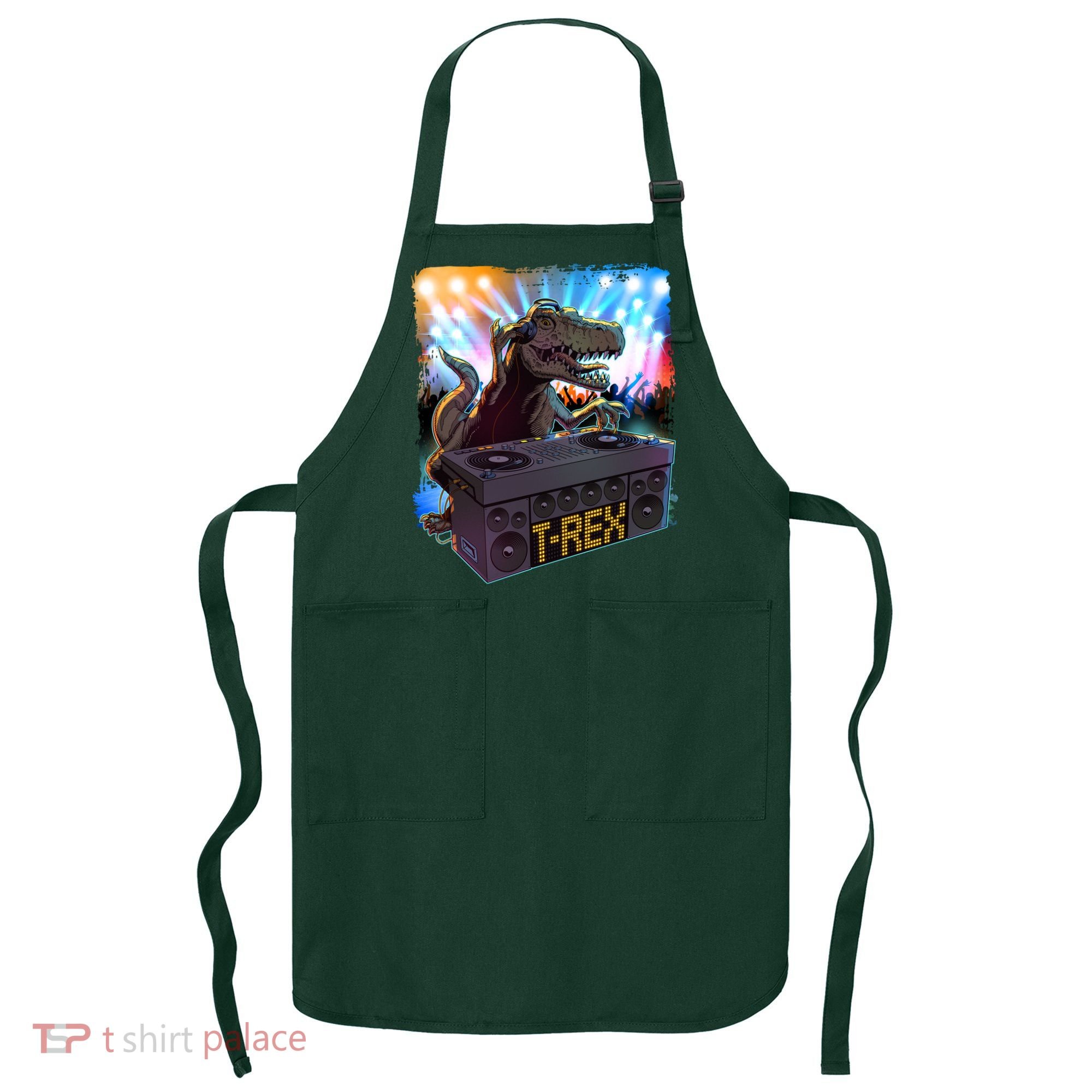 Cool DJ Dance Party TRex Dinosaur Apron