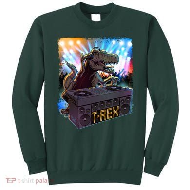 Cool DJ Dance Party TRex Dinosaur Sweatshirt