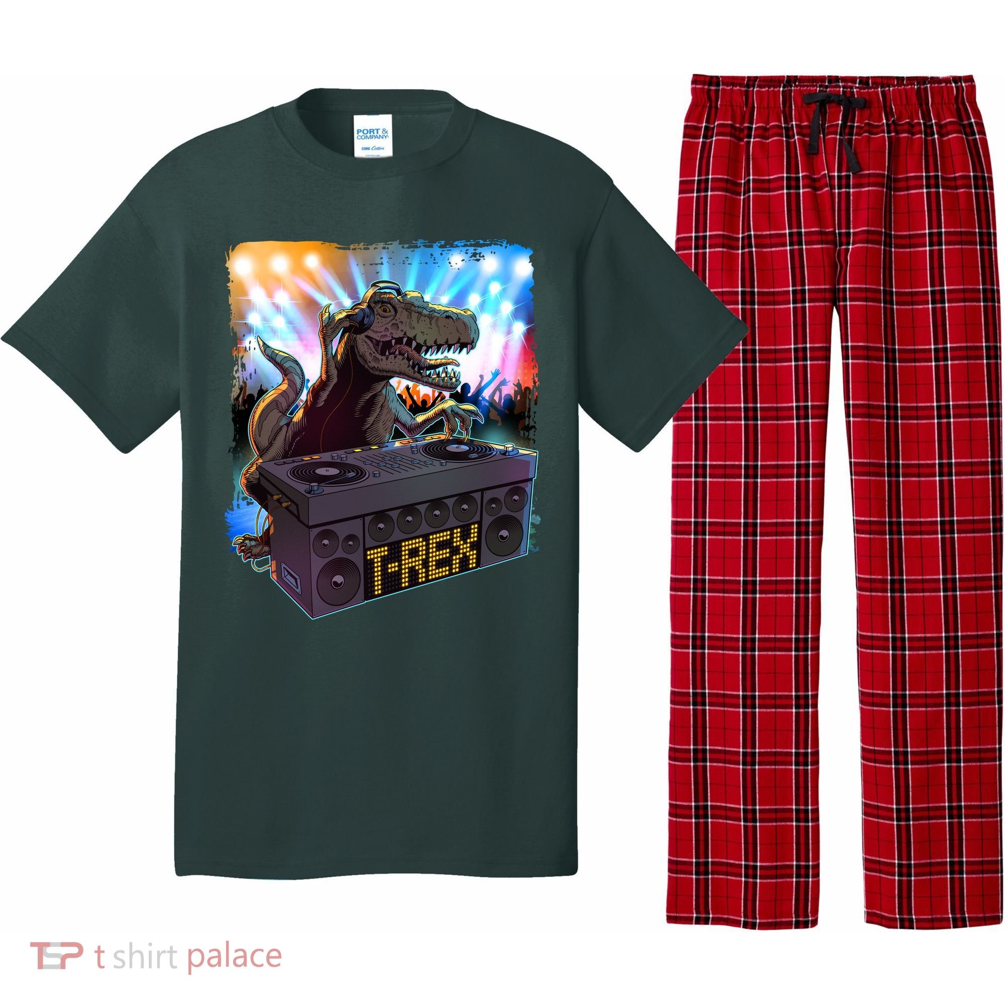 Cool DJ Dance Party TRex Dinosaur Pajama Set