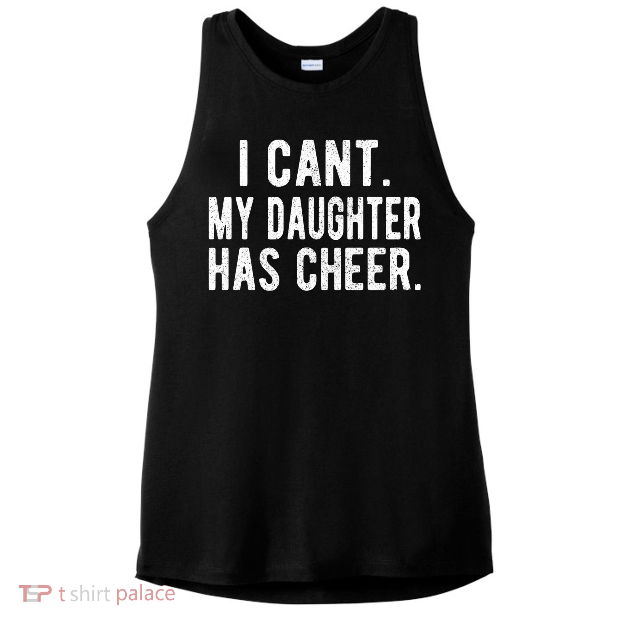 Cheer Dad Daughter Cheerleading Father's Day Cheerleader Gift Ladies PosiCharge Tri-Blend Wicking Tank