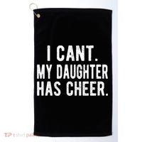 Cheer Dad Daughter Cheerleading Father's Day Cheerleader Gift Golf Towel thumb 0