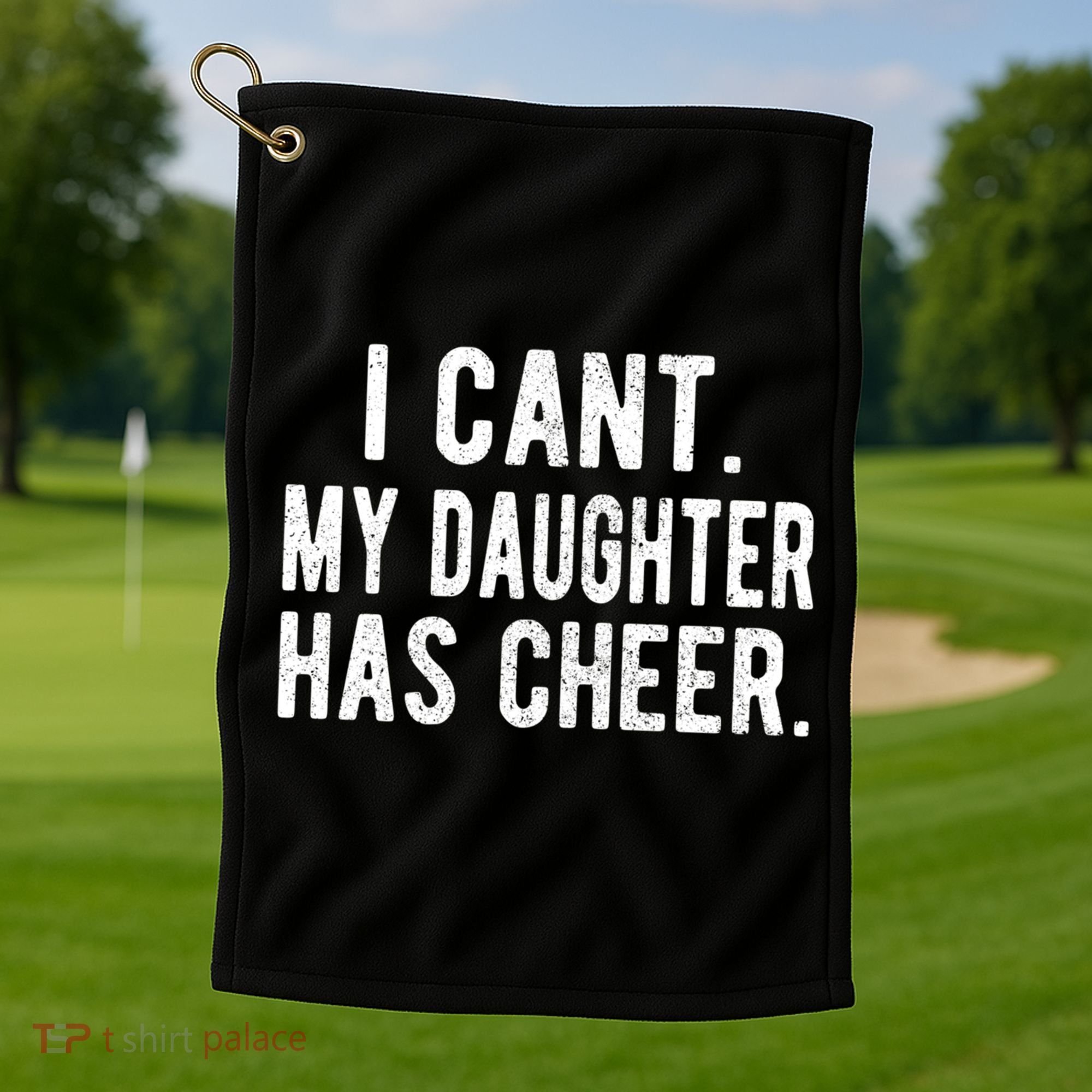 Cheer Dad Daughter Cheerleading Father's Day Cheerleader Gift Golf Towel