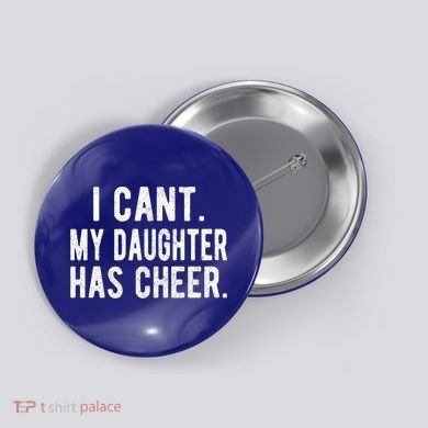 Cheer Dad Daughter Cheerleading Father's Day Cheerleader Gift Button