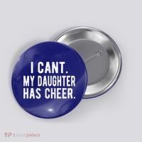 Cheer Dad Daughter Cheerleading Father's Day Cheerleader Gift Button thumb 0