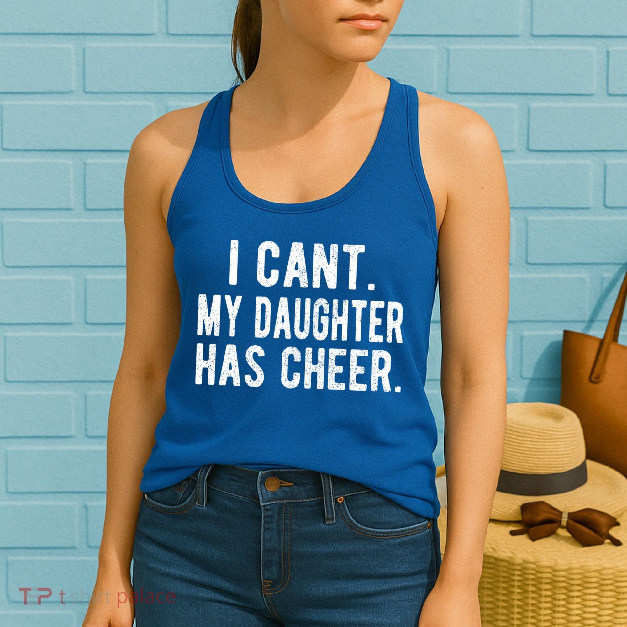 Cheer Dad Daughter Cheerleading Father's Day Cheerleader Gift Women's Tank Top