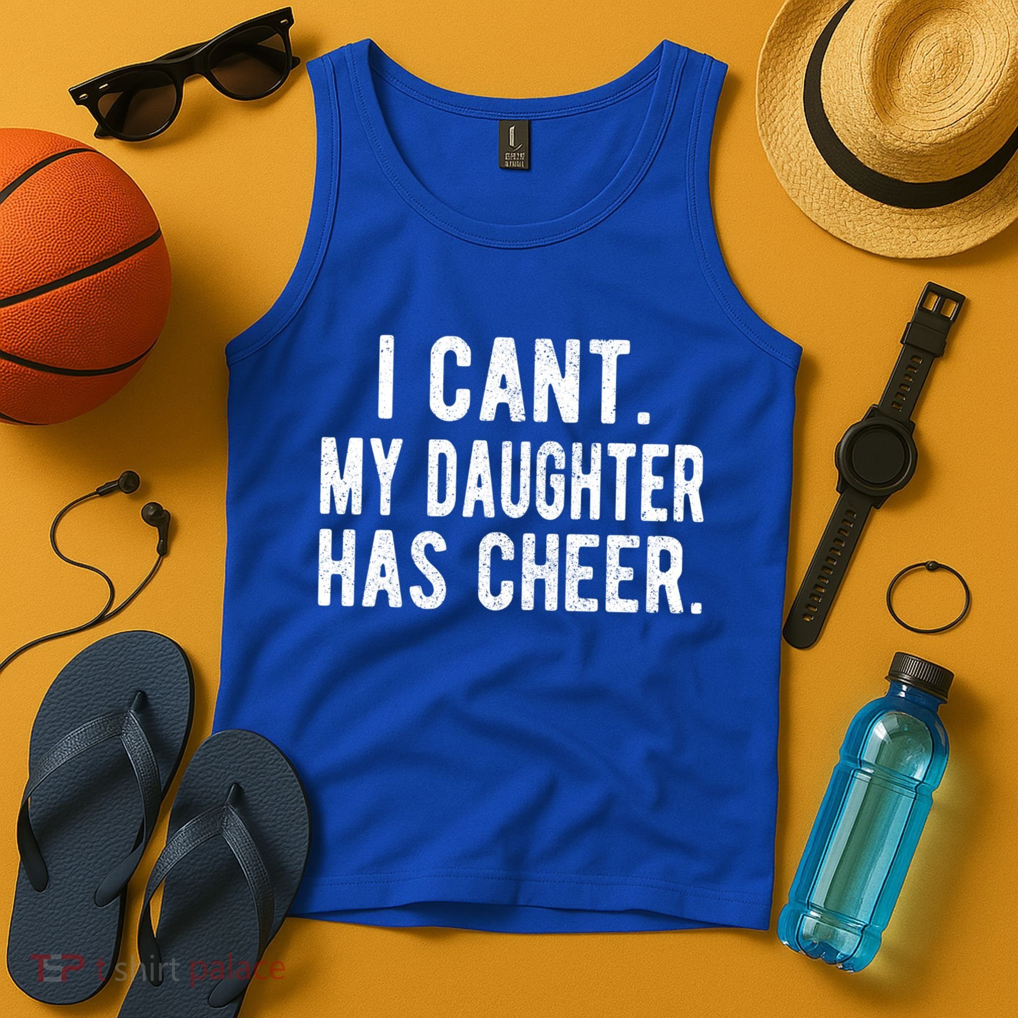 Cheer Dad Daughter Cheerleading Father's Day Cheerleader Gift Tank Top