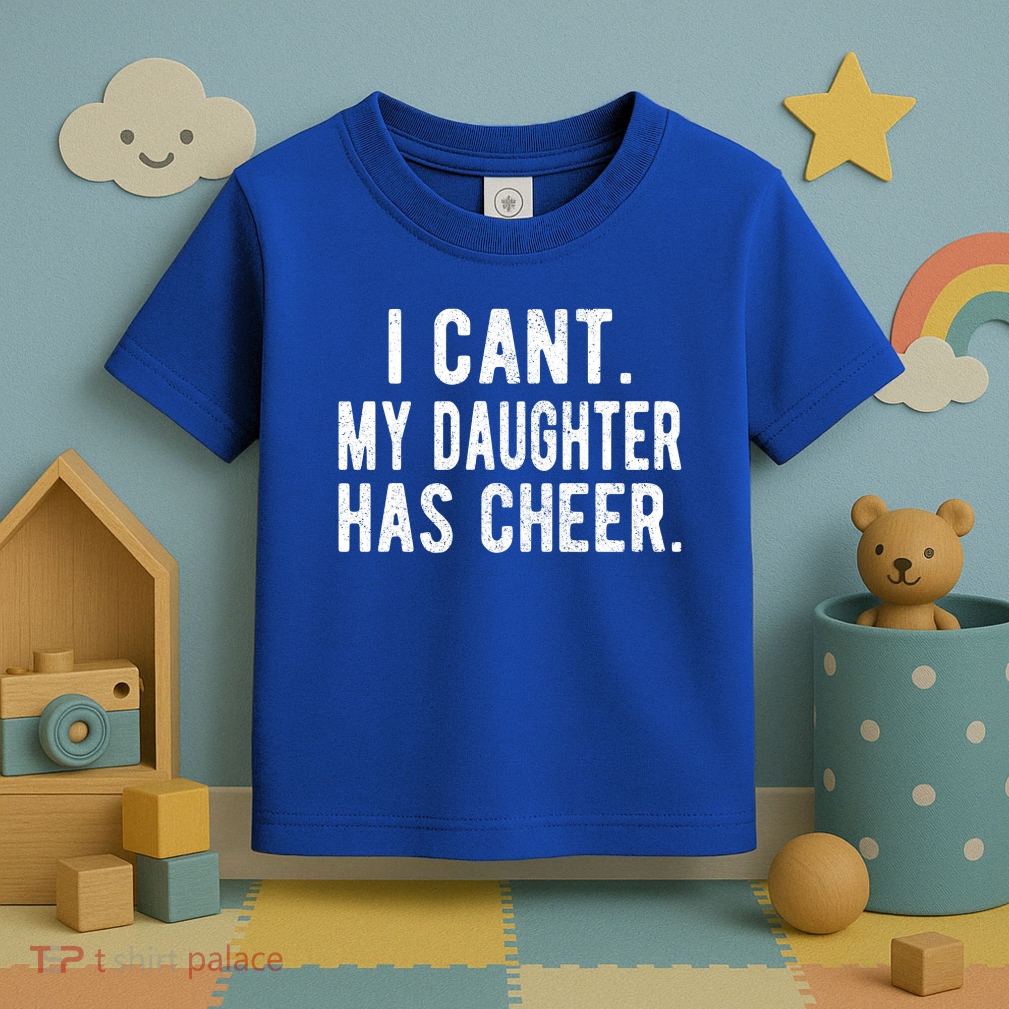 Cheer Dad Daughter Cheerleading Father's Day Cheerleader Gift Toddler T-Shirt