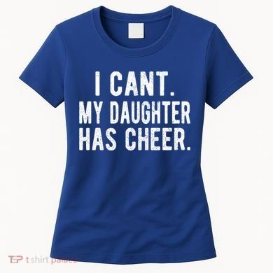 Cheer Dad Daughter Cheerleading Father's Day Cheerleader Gift Women's T-Shirt