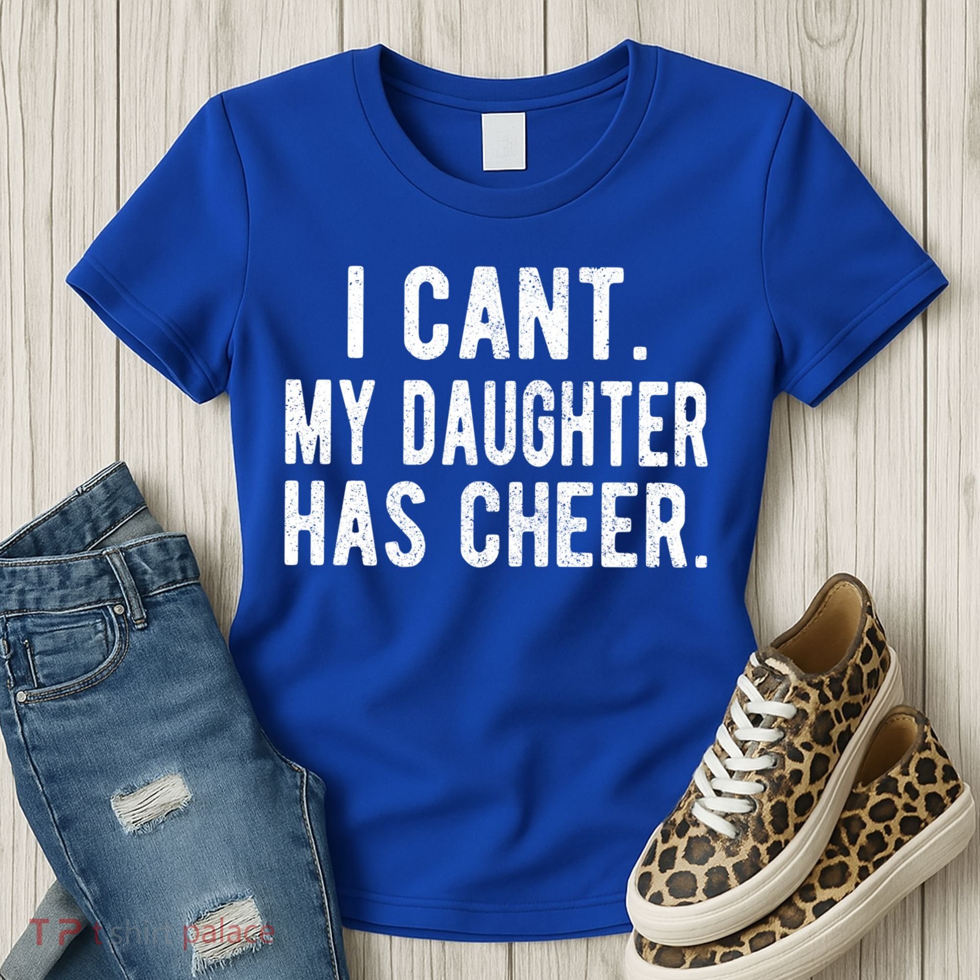 Cheer Dad Daughter Cheerleading Father's Day Cheerleader Gift Women's T-Shirt