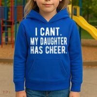 Cheer Dad Daughter Cheerleading Father's Day Cheerleader Gift Kids Hoodie thumb 3